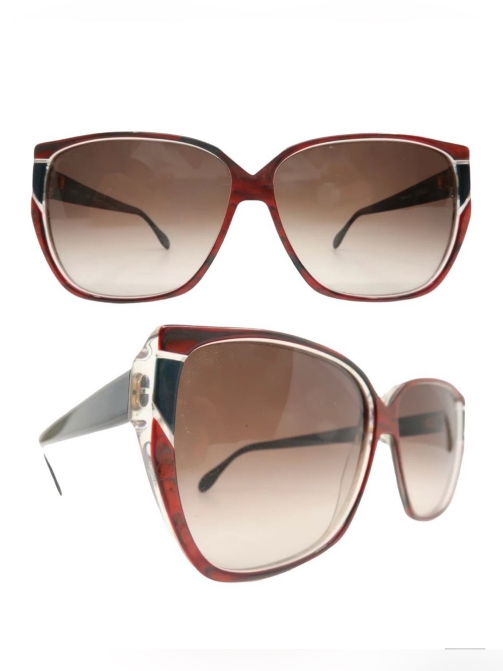 Vintage 1980s Silhouette Angular Sunglasses , Mod 1260, Made in Austria